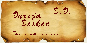 Darija Diskić vizit kartica